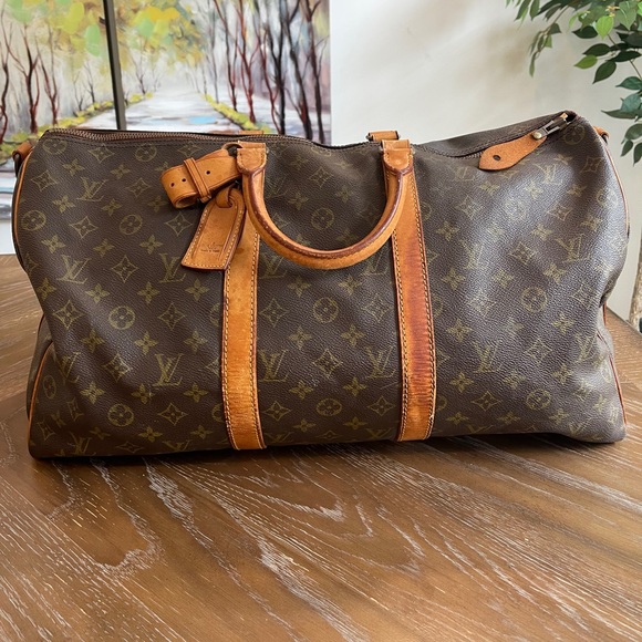 Louis Vuitton Handbags - Auth LOUIS VUITTON Travel Bag Boston Keepall 50 Bandouliere Duffel